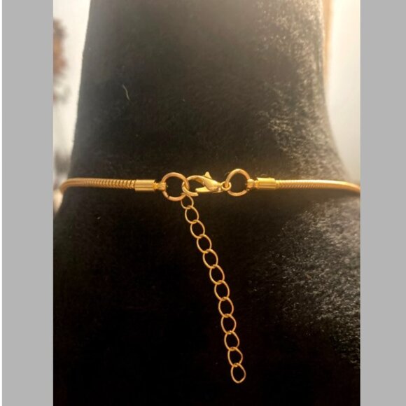 Leopard Print Pendant Necklace With Tassel & Gold Tone Chain Faux Fur long - Picture 4 of 5